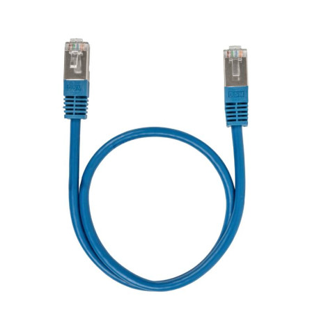 Cordon rond RJ45 Omelcom - Cat6 FTP - RJ45 / RJ45 - 50cm - Bleu