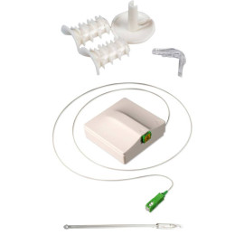 Kit prise fibre PT'HOME DIY Omelcom - 1FO - 30m - Blanc