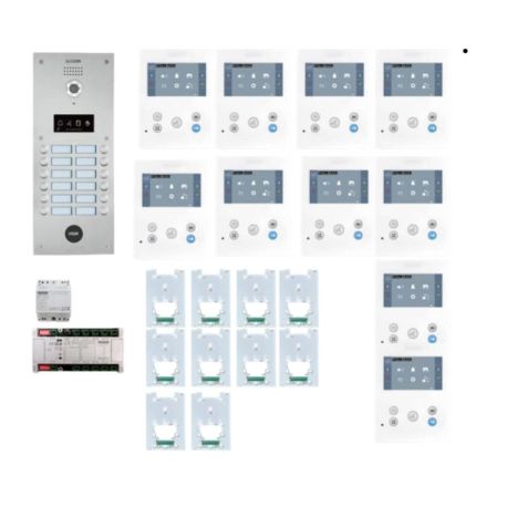 Kit Vidéo Dial 10 Terminaux Fermax -  Technologie Duox Plus - Inox / Blanc