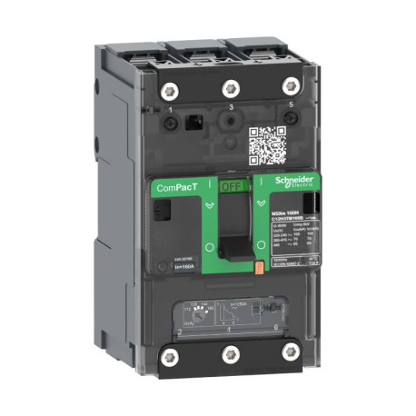 Disjoncteur ComPacT NSXmB Schneider Electric - TM-D 160A - 3P - 25kA - Borne à cosses