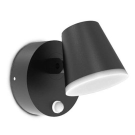 Applique extérieure LED orientable avec détecteur Camelia Miidex - 12.5W - 800Lm - 3000K - IP54 - Noir