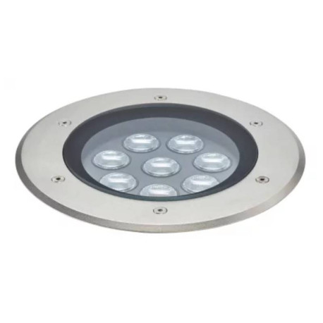 Spot de sol encastré Tecnisol 200 R Aric - Rond - Faisceau asymétrique - 23W  - 3000K - IP67 - Inox