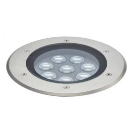 Spot de sol encastré Tecnisol 200 R Aric - Rond - Faisceau asymétrique - 23W  - 4000K - IP67 - Inox