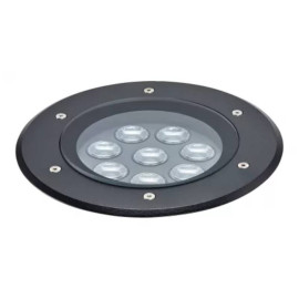 Spot de sol encastré Tecnisol 200 R Aric - Rond - Faisceau asymétrique - 23W  - 3000K - IP67 - Noir