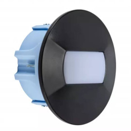 Encastré de mur rond BALIZ Aric - 1.2W - 4000K - IP20 - Noir