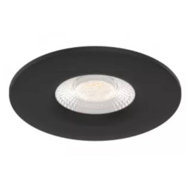 Spot LED encastrable Atlas Aric - 5W - 3CCT 2700/3000/4000K - Rond - Noir - Dimmable