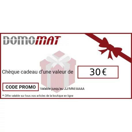 Chèque cadeau Domomat de 30€