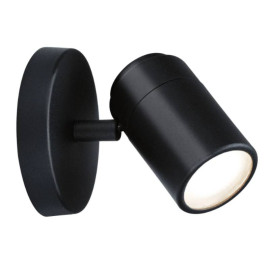 Spot orientable 1 flamme Zyli Paulmann - 10W max - GU10 - IP44 - Dimmable - Noir mat