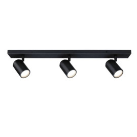 Barre de spot orientable 3 flammes Zyli Paulmann - Base poutre - 3x10W max - GU10 - IP44 - Dimmable - Noir mat