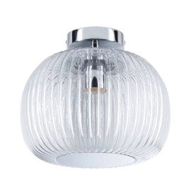 Plafonnier Ruya Paulmann - 20W max - E27 - Dimmable - Chrome/Verre