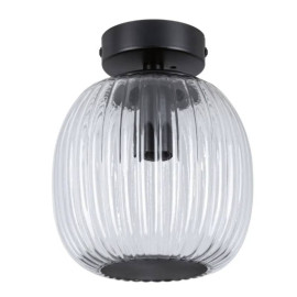 Plafonnier Ruya Paulmann - 20W max - E14 - Dimmable - Noir mat/Verre