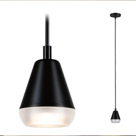 Suspension Luia Paulmann - 10W max - GU10 - Dimmable - Noir/Satiné