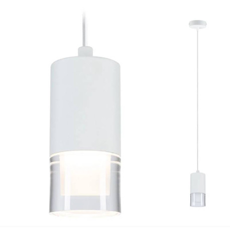 Suspension LED Kame Paulmann - 9W max - 3000K - Dimmable - Blanc/ Clair