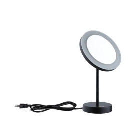 Miroir cosmétique LED sur pied Masua Paulmann - Rond - 4W max - 3CCT - IP44 - Noir