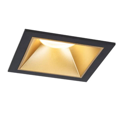 Spot encastré carré Cole Coin Paulmann - Fixe - 6W - 2700K - Noir/ Doré - Dimmable