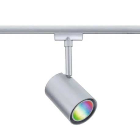 Spot LED sur rail Luxe URail Paulmann - Smart Home Zigbee 3.0 - 4.8W - RGBW+ - 230V - Dimmable - Chrome mat