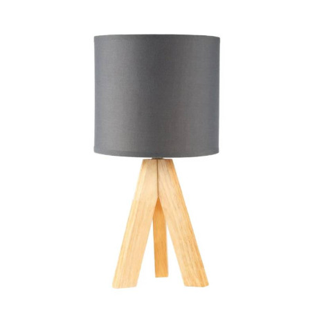 Lampe à poser Woody Love Pauleen - E14 - 20W max - Gris/ Bois