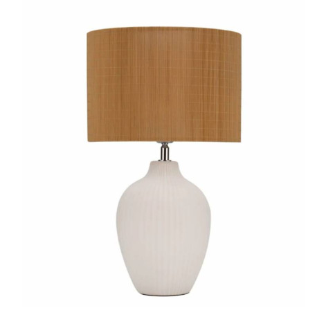 Lampe à poser Timber Glow Pauleen - E27 - 20W - Beige/Blanc