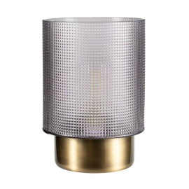 Lampe à poser Pure Glamour Pauleen - E27 - 2700K - 30Lm - Verre fumé/Laiton