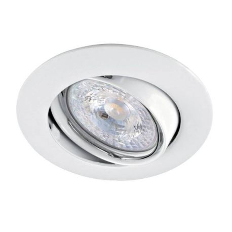 Spot LED encastré basculant LUNAR Aric - Rond - 6W - 3000K - IP20 - Blanc