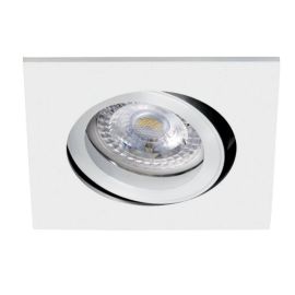 Spot LED encastré basculant TIPO Aric - Carré - 6W - 3000K - IP20 - Blanc