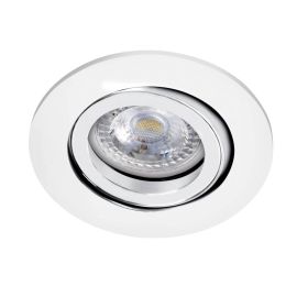 Spot LED encastré basculant TIPO Aric - Rond - 6W - 3000K - IP20 - Blanc