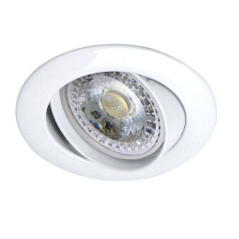 Spot LED encastré basculant LUNAR Aric - Rond - 6W - 4000K - IP20 - Blanc