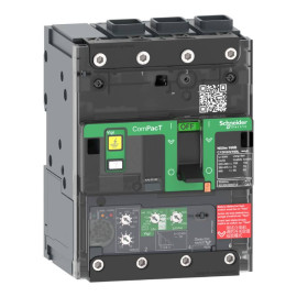 Disjoncteur Vigi ComPacT NSXmF Schneider Electric - MicroLogic 4.1 100A - 3P - 36kA - Borne Everlink