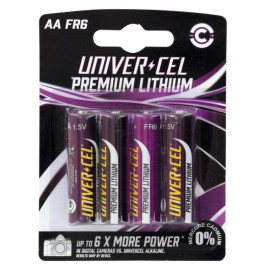 Piles Lithium AA Univercel - LR6 - 1,5V