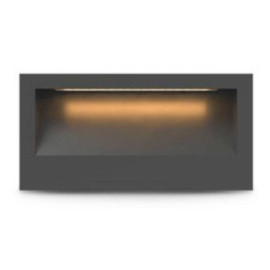 Encastré de mur LED ZEPHYR Miidex - Rectangulaire - 3W - 3000K - IP65 - Noir