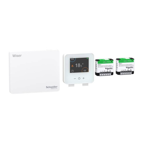 Kit thermostat connecté pour radiateurs électriques 2ème génération Wiser Schneider - 2 micromodules