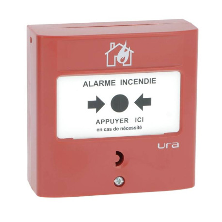 Déclencheur manuel T4 Radio Ura - IP30 - IK07 - Plastique - Rouge