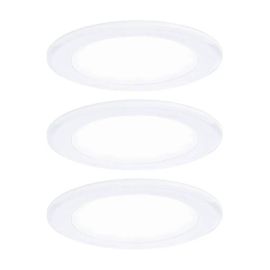 Lot de 3 spots LED encastrés pour meubles  Paulmann - Rond - Ø 65mm - 3x2,5W -  4000K - Blanc