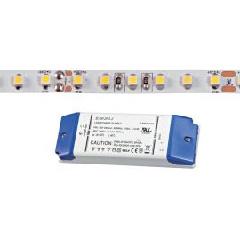 Kit ruban LED adhésif Flexo LED + alimentation 24V dc Aric - 10W/m - 120LED/m - 2400K - 5m - Non dimmable