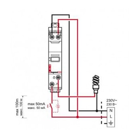 412411 Télérupteur CX³ standard avec bornes à vis 2P 16A 250V~ contact 2F -  tension commande 48V~ - 1 module - professionnel