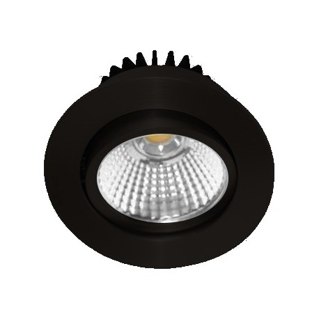 Mini spot LED encastrable noir 4W rond dimmable scie 30mm