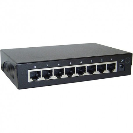 Switch réseau fast ethernet - 8 x rj45 femelle - Switch réseau fast  ethernet - 8 x rj45 - Ref 2373 - Cordons et adaptateurs