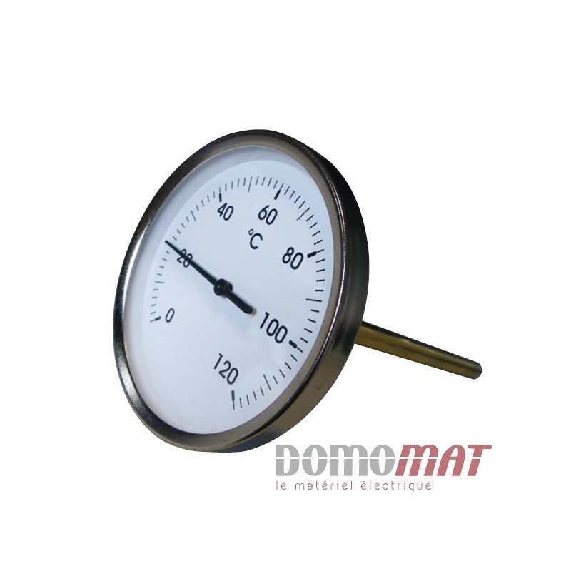Thermador - Thermomètres - Thermomètre à plongeur 0 à 120°C cadran Ø100  longueur 200mm : : Commerce, Industrie et Science