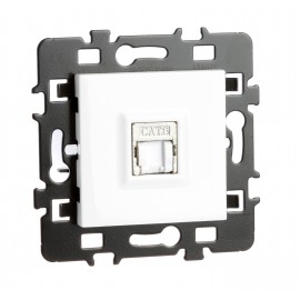 Prise RJ45 STP avec enjoliveur - Cat 6A - Grade 3 - Esprit - Blanc