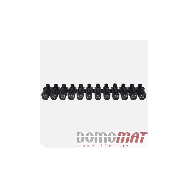 Barrette de 10 Dominos Électriques, Bornes Électriques, 12 mm², Blanc