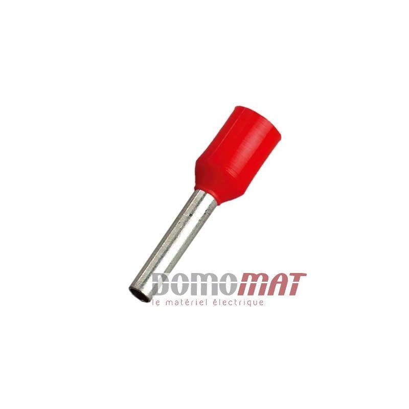 Embout de câblage 1 mm² rouge long, JTE-1L
