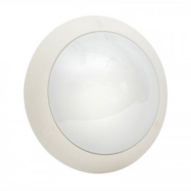 Hublot Chartres Origine Alu intérieur - E27 - 70W - Fonction On/Off - Rond - Blanc satiné - Non dimmable