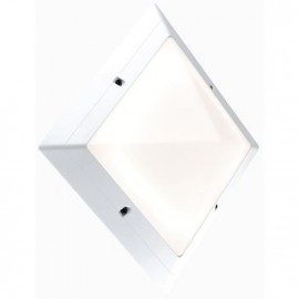 Hublot résidentiel Pyramide intérieur - E27 - 53W - Fonction On/Off - Carré - Blanc - Non dimmable