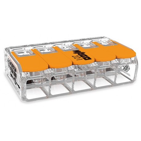 Adaptateur De Fixation - Série 221 - 4 Mm² - Pour Montage Sur Rail  35/Montage Par Vis - Orange