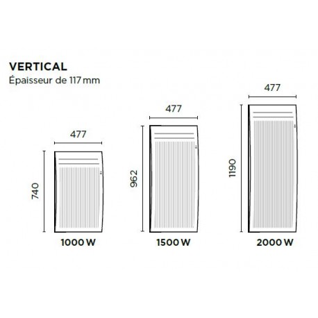 Radiateur électrique Thermor Emotion 4 Horizontal - Vertical Radiateur  électrique