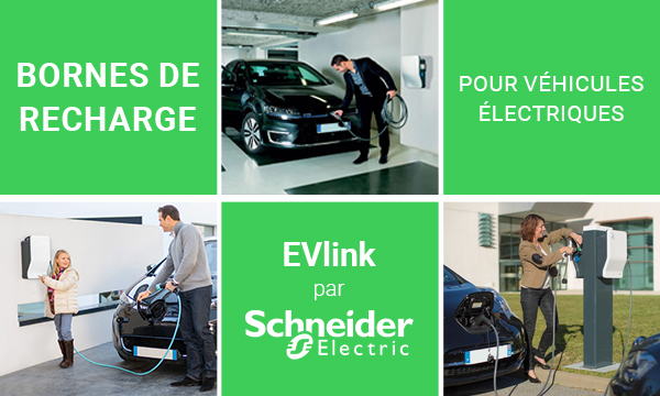 Borne de recharge voiture électrique Evlink Wallbox 7KW type 2 Clé IEC avec  protection Schneider Electric, Recharge voiture électrique